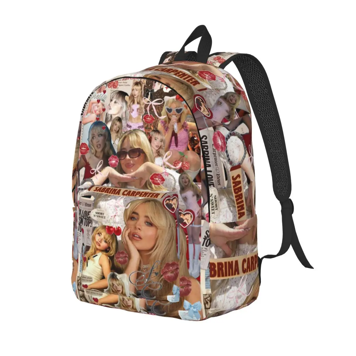 S-Sabrina Carpenter Album Singer Backpack Daypack Large Capacity Children BookBag School Bag Shoulder Bags for Men Women
