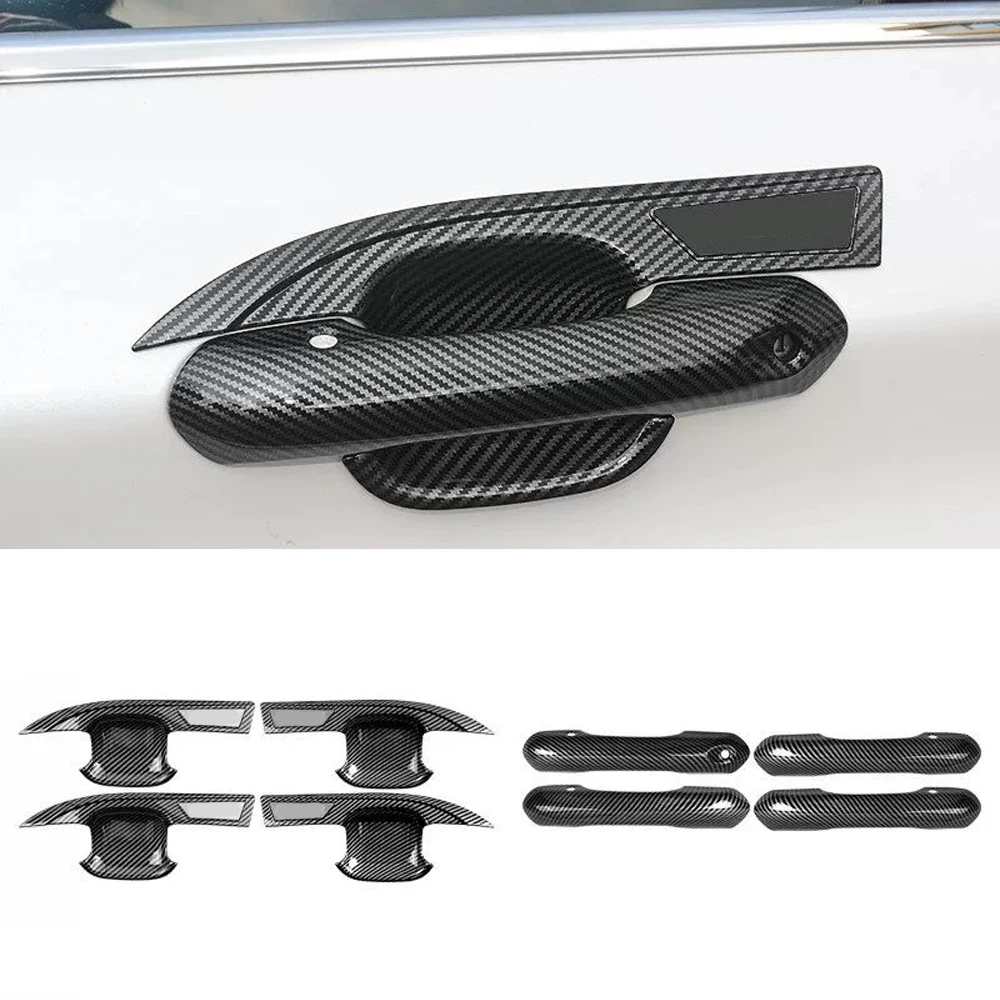 

For Ford Explorer 2020 2021 2022 2023 2024 Carbon Fiber Car Door Handle Car Accessories External Protective Trim Stickers
