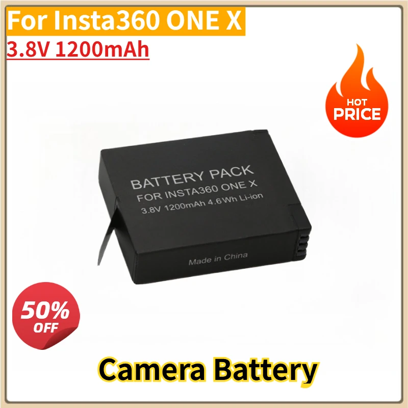 

New 3.8V 1200mAh Replacement Camera Battery for Insta360 ONE X Panoramic sports camera