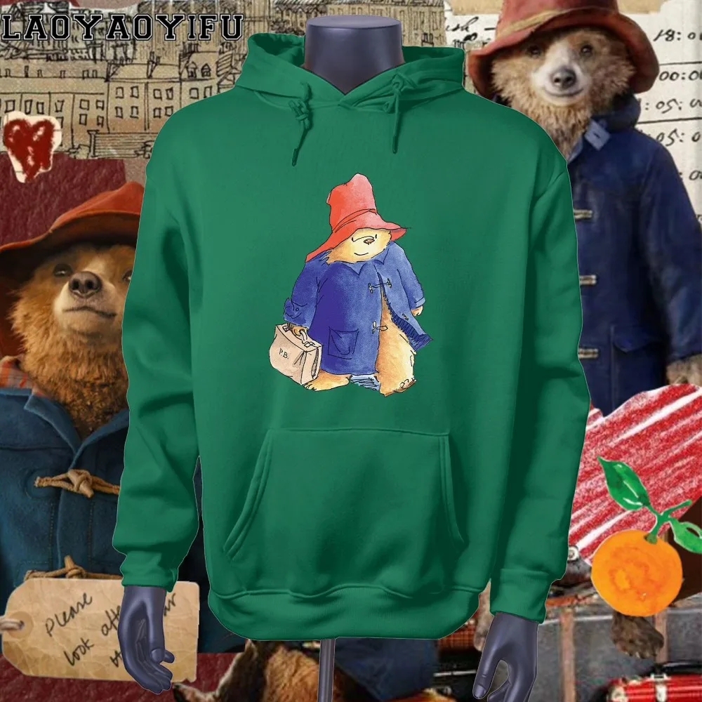 Please Lookafterthis Bear Thank You Cartoon Paddington Bear in London Graphic Unisex Hoodie Women Casual Everyday Women Clothing