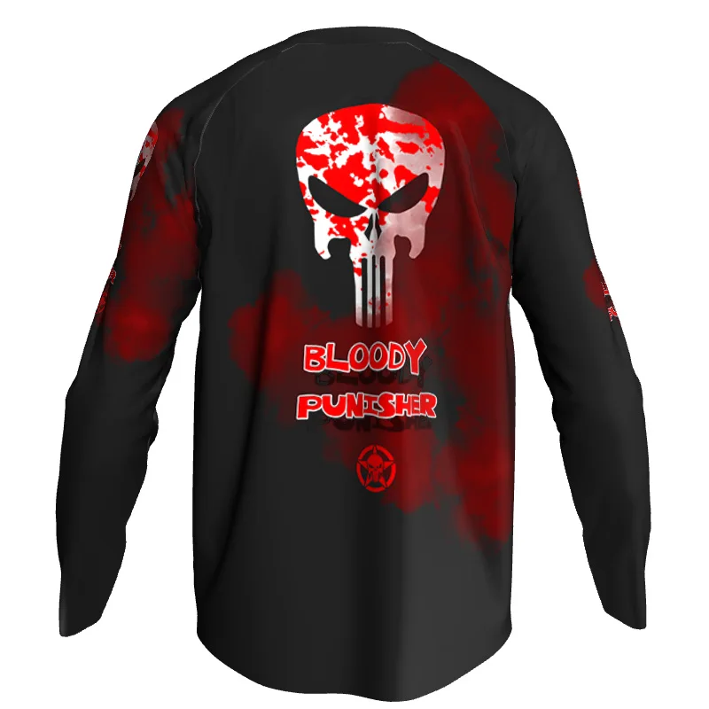 Skull Ghost Mtb Bicycle Long Sleeve Sweater Road Motocross Top Cycling Jersey Downhill Clothes Mountain Basketball Shirt Wear