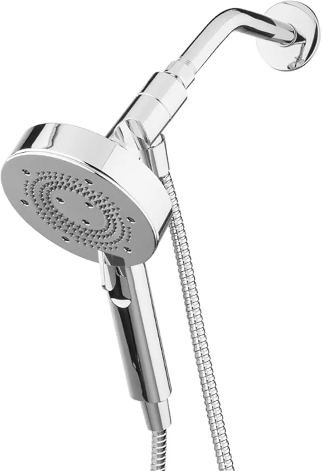 

Double Dock Magnetic Handower Head with 5-Setting Spray, Chrome Finish, 60" Stainless Steel Hose for Water Savings