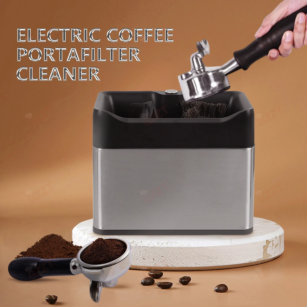 GZZT 055G-PG Portafilter Cleaning Machine Coffee Cleaner Coffee Cleaning Tool Coffee Grounds Powder Bowl Cleaning Machine