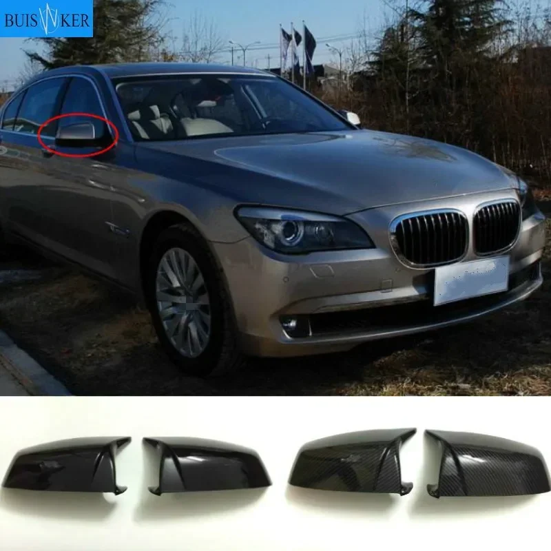 

Rearview Mirror Cover Cap Carbon Fiber / Black For BMW 5 6 7 Series E60 E61 E63 E64 F06 F07 F10 F11 F13 F01-F04