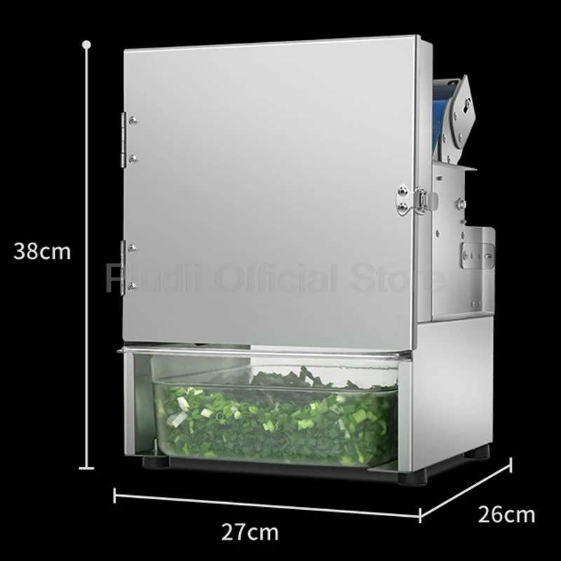 قطاعة البصل الأخضر التجارية 100 وات قطاعة الخضراوات الكهربائية متعددة الوظائف آلة تقطيع الفلفل للاستخدام المنزلي