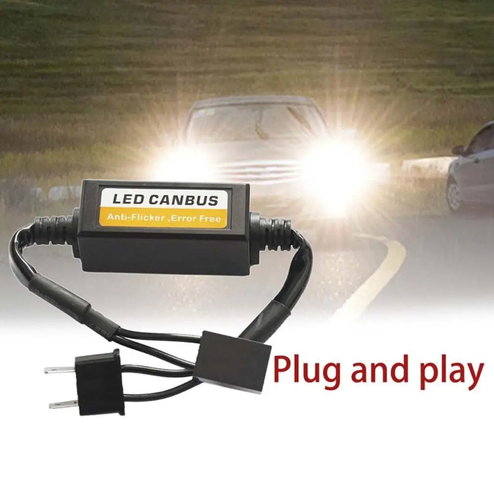 PVC Anti-Flicker Prevent flickering Warning Error Canceller H7 Decoder Adapter Resistor Decoder H7 LED Headlight Decoder