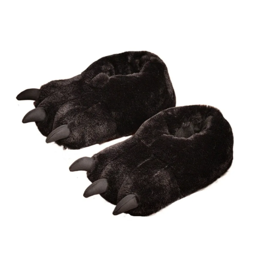 

Cute Cartoon Winter Tiger Claw Slippers Large Furry Cosplay Props Shoes Exaggerate Warm Cosplay Boots Party