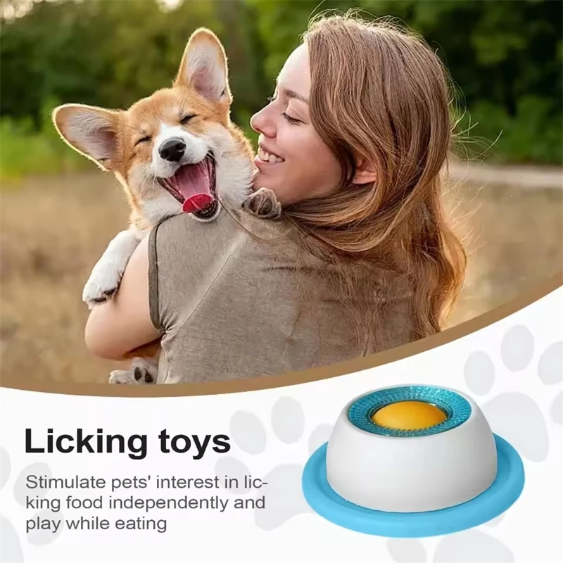 New Interactive Pet Lick Toys Promotes Dental Health Self-Soothing Snack Bowl Training Slow Feeder For Dogs Cats