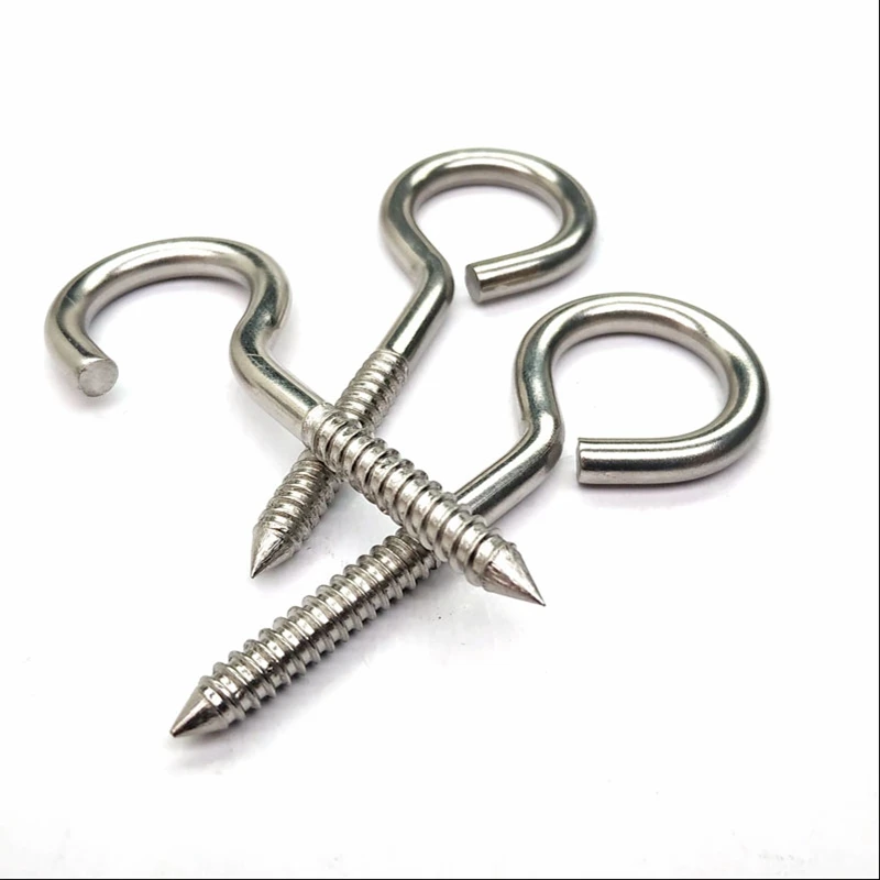 304 Eyes hook screw metal stainless steel self tapping screws eye screws