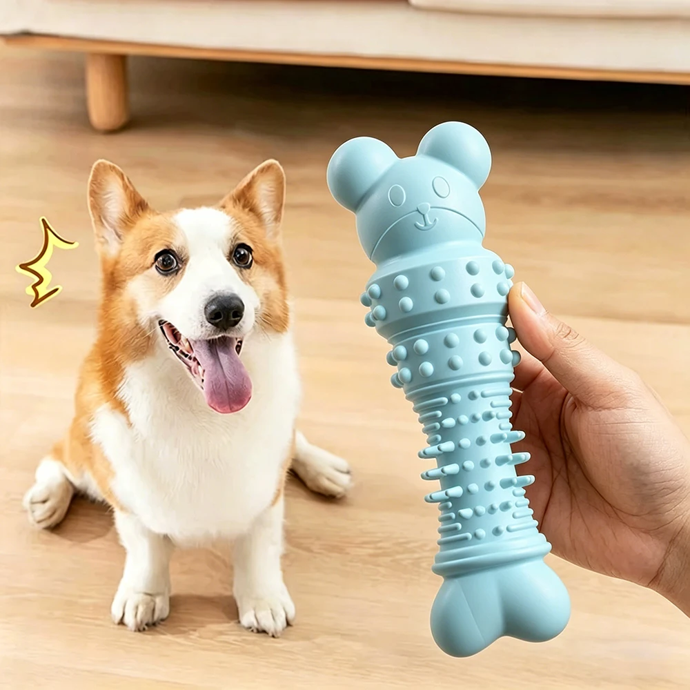 Nuevos juguetes para masticar con forma de oso, resistentes a las mordidas, para limpiar los dientes de perros y gatos, artículos para mascotas