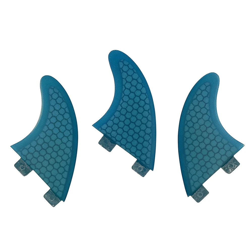 

GX Tri Fins UPSURF FCS Fins Honeycomb Fiber Surfboard Fins Double Tabs Thruster Surf Fins For Fish,Shortboard,Funboard Surfing