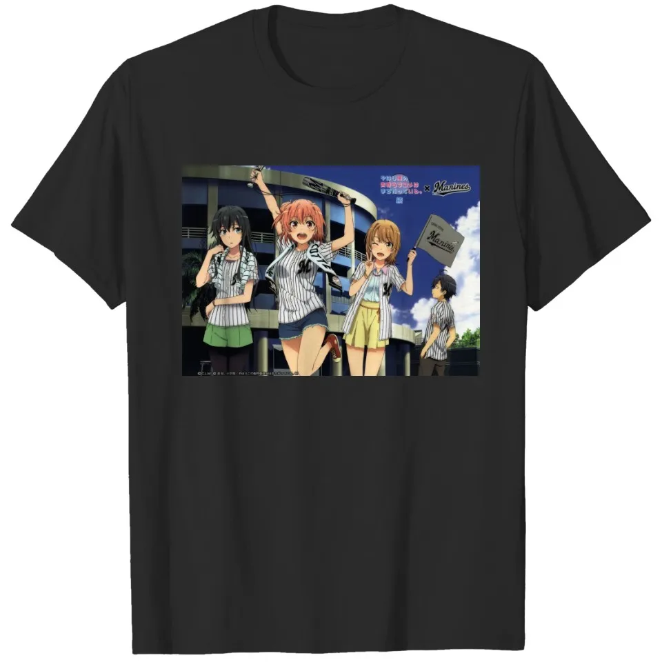 Oregairu x Chiba Marines Collab T-Shirts Men's Fashion Vintage Short Sleeve T-shirts