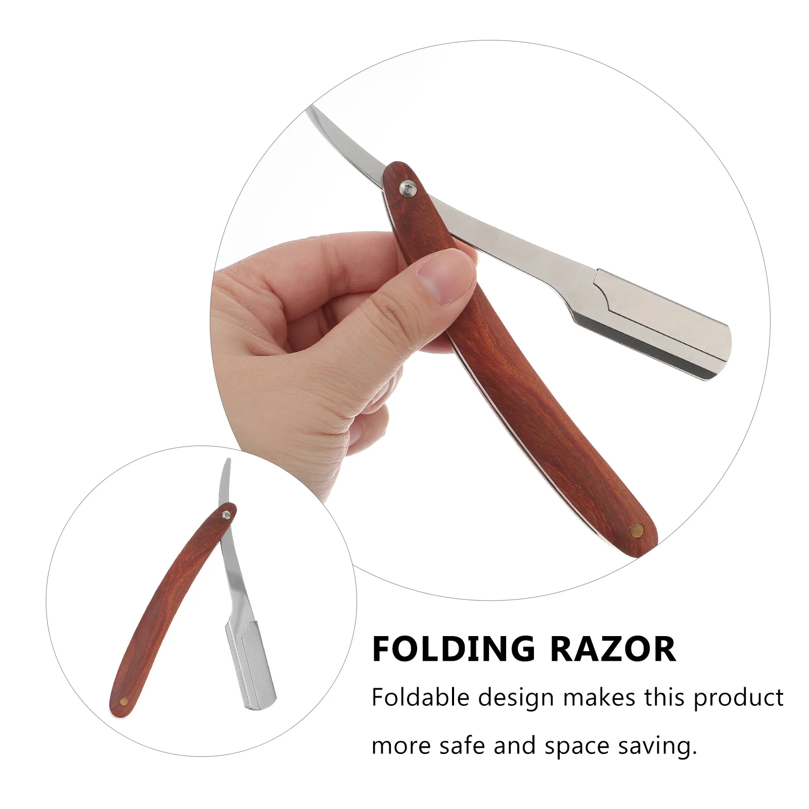 Metal Folding Razor para homens, rodo mão, barbeiro reto, rodo