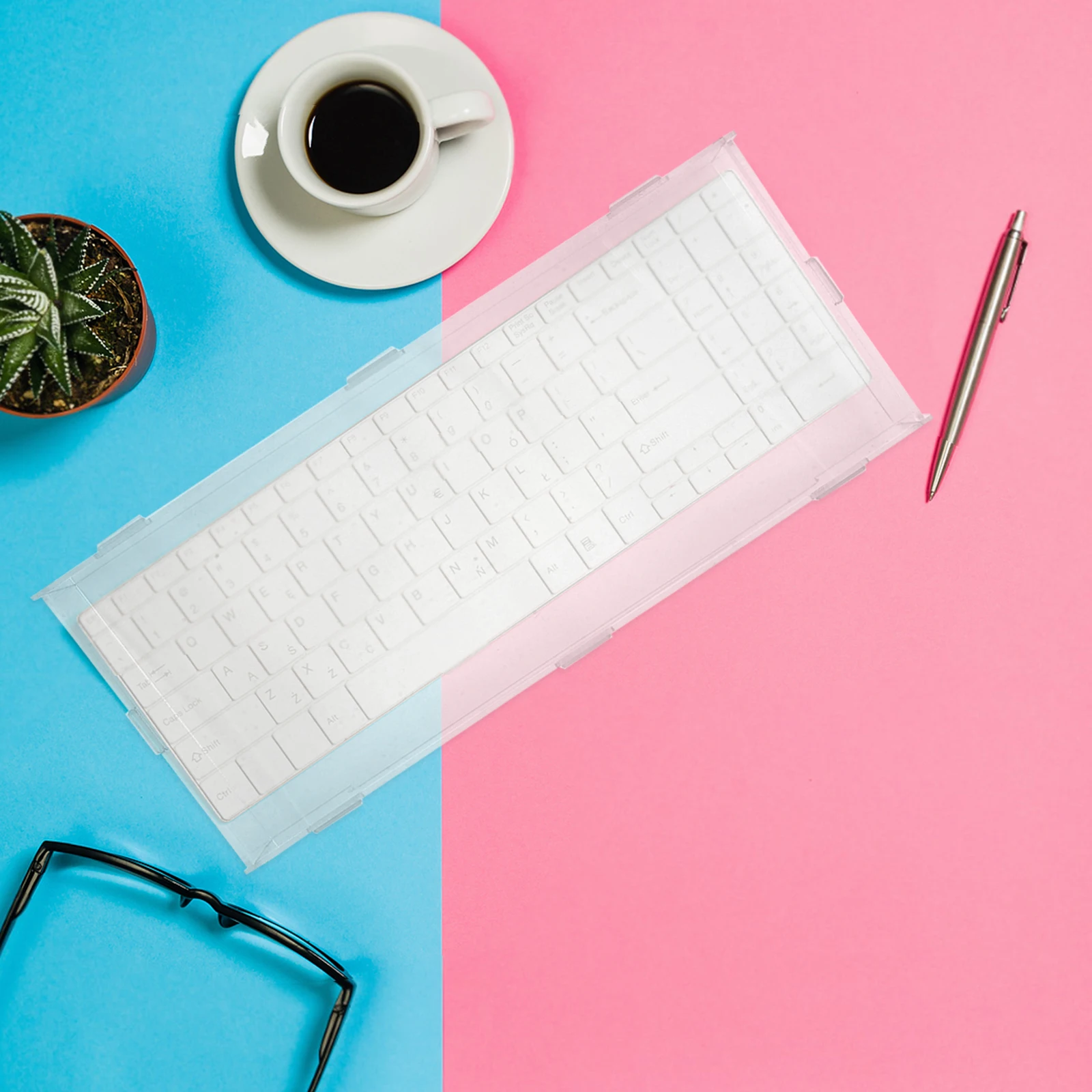 

Clear Keyboard Dust Cover Acrylic Hard Shell Protector Full Size Mechanical Gaming Computer Desk Keyboard Shield Guard