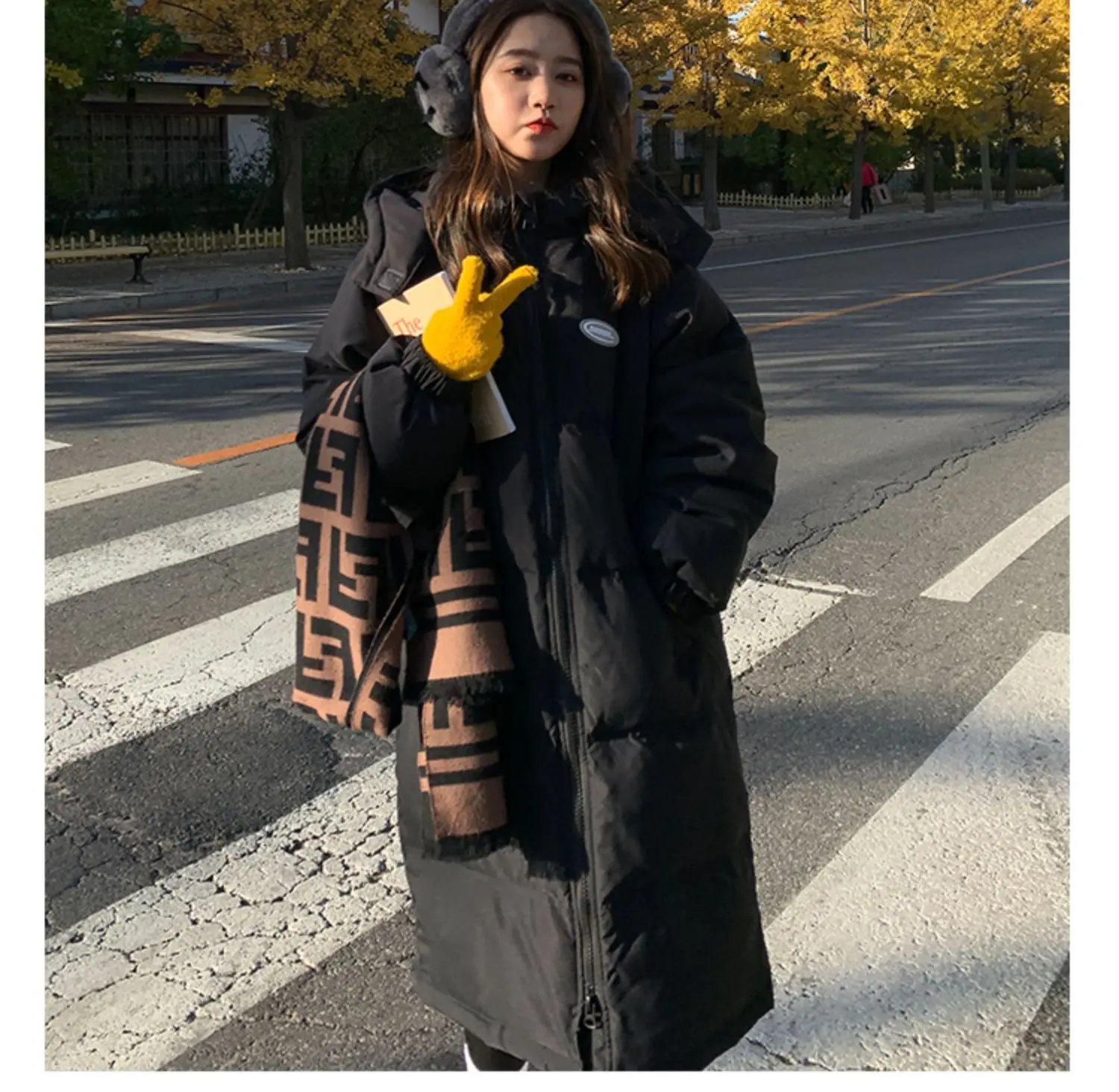 Dons- en katoenen jas dames halflang over de knie 2025, nieuwe losse winterkatoenen jas dames hot item dik katoen