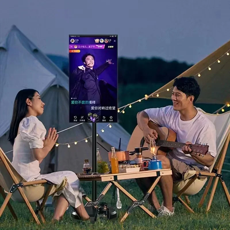 2026 Family Indoor Entertainment Smart Lcd Wireless Display 6 Hours Android 11 Portable Touch Screen TV Standing