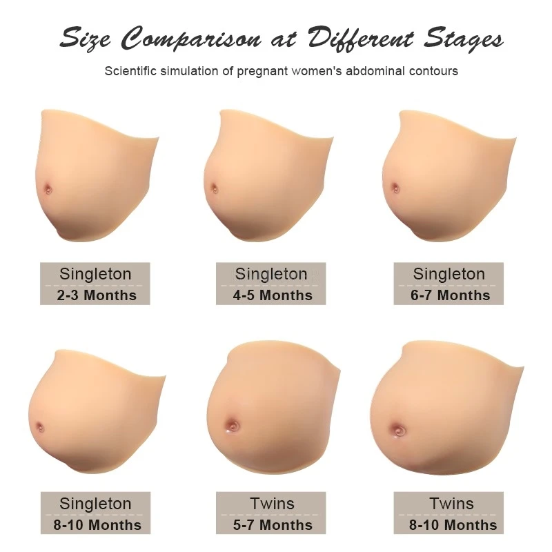 リアルなシリコン製の偽の妊娠腹、ストレッチマーク付き、写真/ビデオ撮影用マタニティシミュレーション小道具