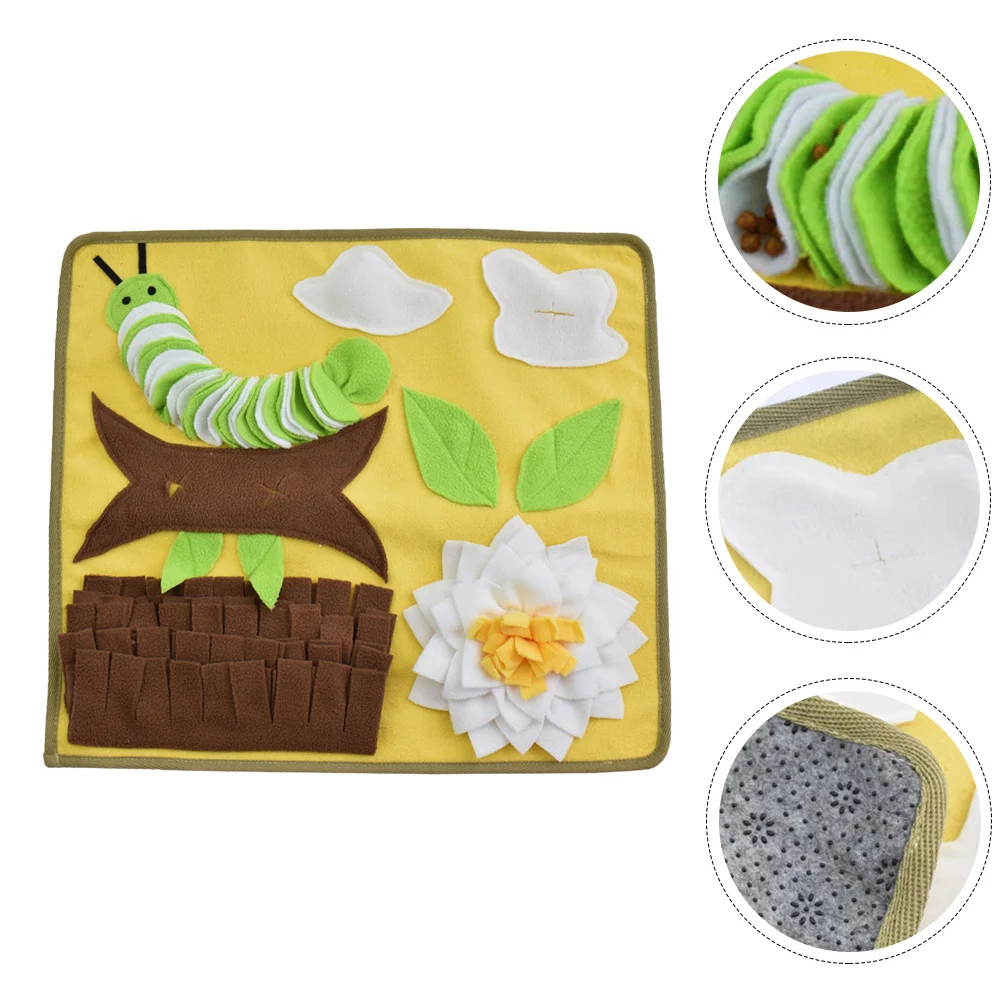 

Dog Snuffle Mat Polar Fleece Food Hiding Sniff Pad Bite-Resistant Puppy Foraging Mat Stress Relief Food Hidden Cushion