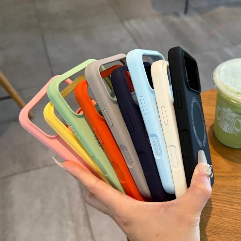 HOCE Liquid Silicone Magnetic For Magsafe Case For iPhone 17 Air 16 15 14 13 11 12 Pro Max Plus Wireless Charging Soft Cover