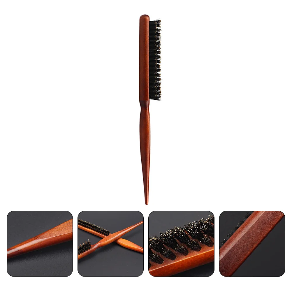 

Wave Brush Curling Comb Fluffy Hair Wooden Bag Bristle Lotus Tree Massager Rat Tail