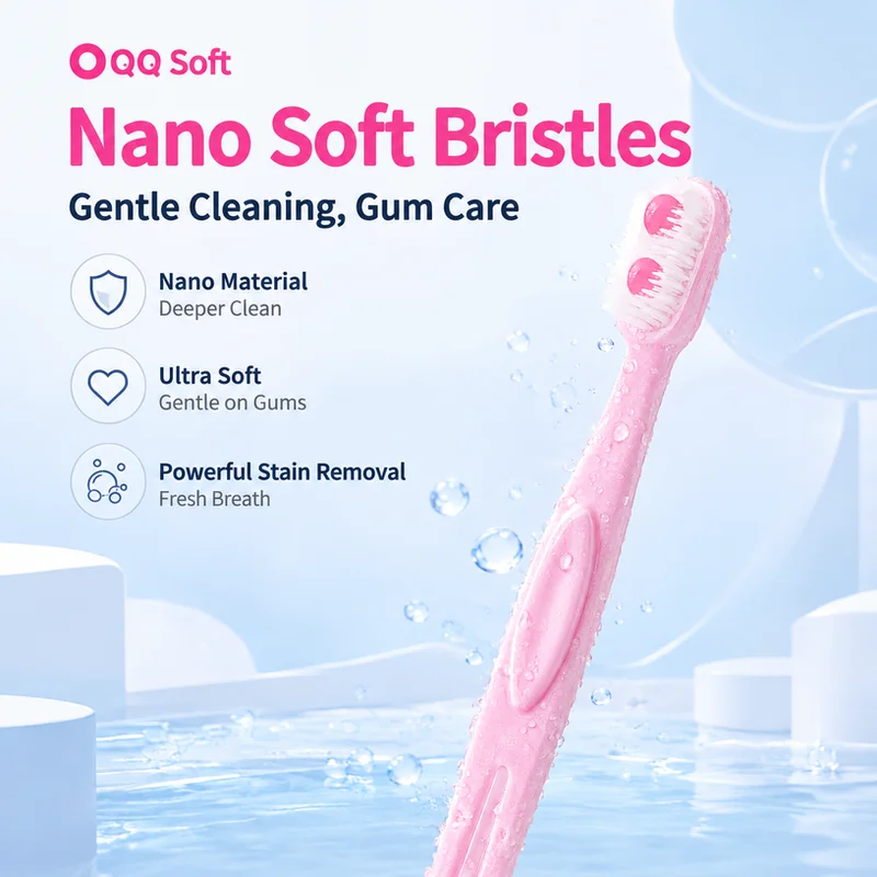 Explosive Bead Toothbrush Three-in-One Folding Toothbrush Male And Female Couple Student Adult Disposable Travel Portable
