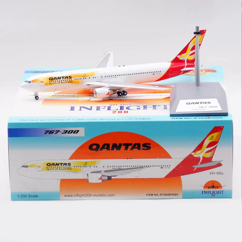 Inflight Diecast 1:200 مقياس Qantas B767-300 VH-OGL محاكاة الطائرات سبيكة الانتهاء من تذكارية هواية جمع لعبة هدية