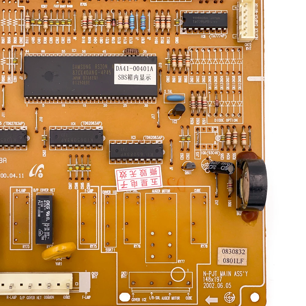 Używany do płyty sterowania lodówką Samsung DA41-00401A DA41-00401C Obwód PCB RS19NRSW Lodówka Motehrboard Części zamrażarki