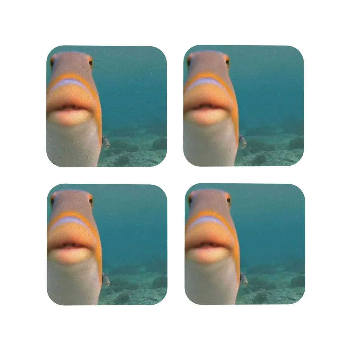 

Подставки DO YOU FART HUBERT FISH, кухонные салфетки, изоляционные коврики для чашек, кофейные коврики для декора, домашняя посуда, подушечки, набор из 4 шт.