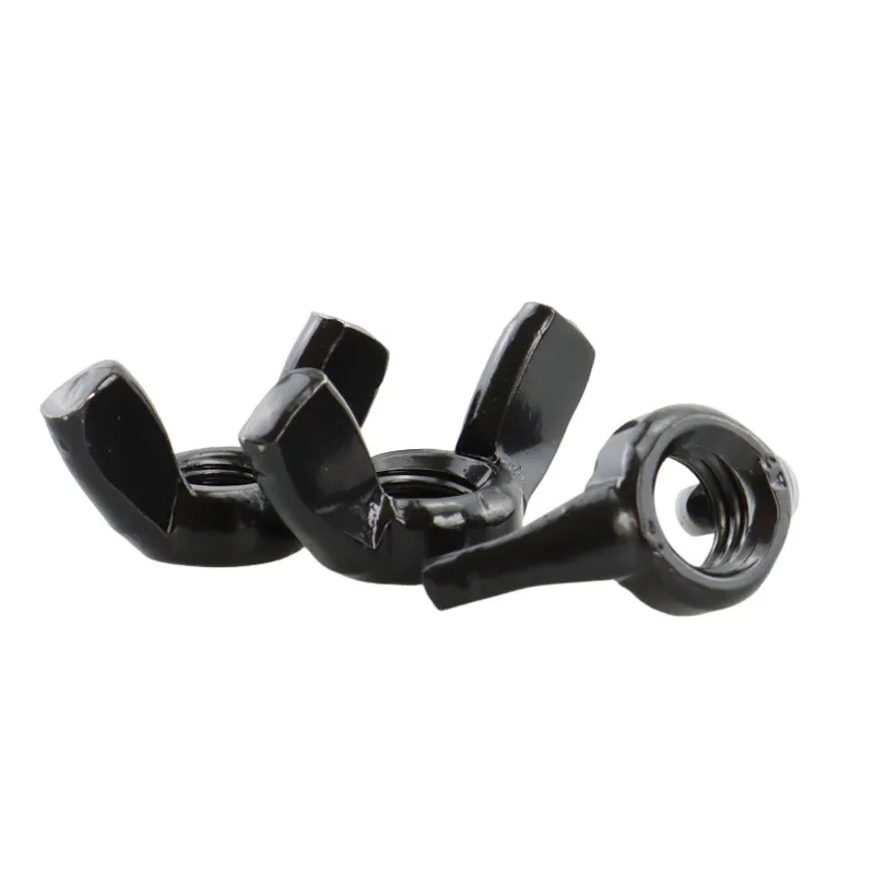 M3 M4 M5 M6 M8 M10 M12 Black 304 Stainless Steel Hand Tighten Wingnuts Wing Nuts Butterfly Nuts