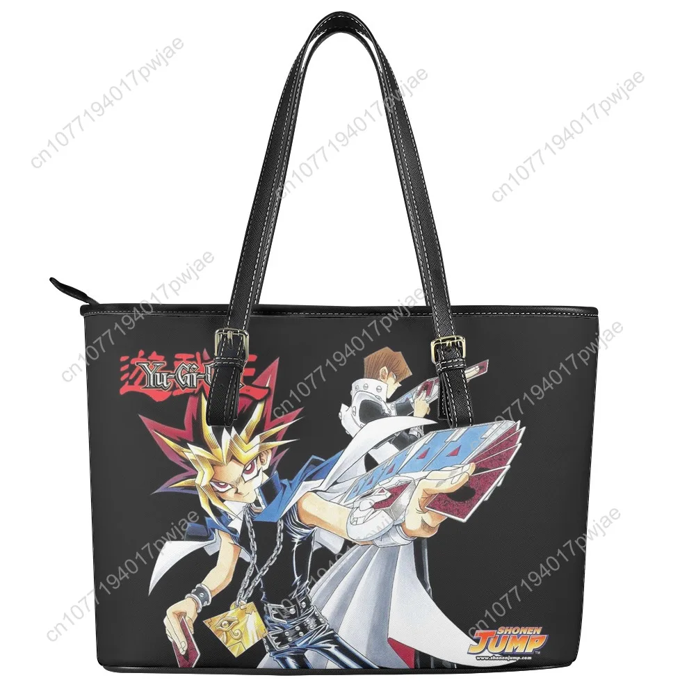 Yu Gi Oh Anime Yugi Muto Custom Handbag Womens Mens Personalized Tote Bag Shoulder Bag Business Leather Purse Travel Bag Gift