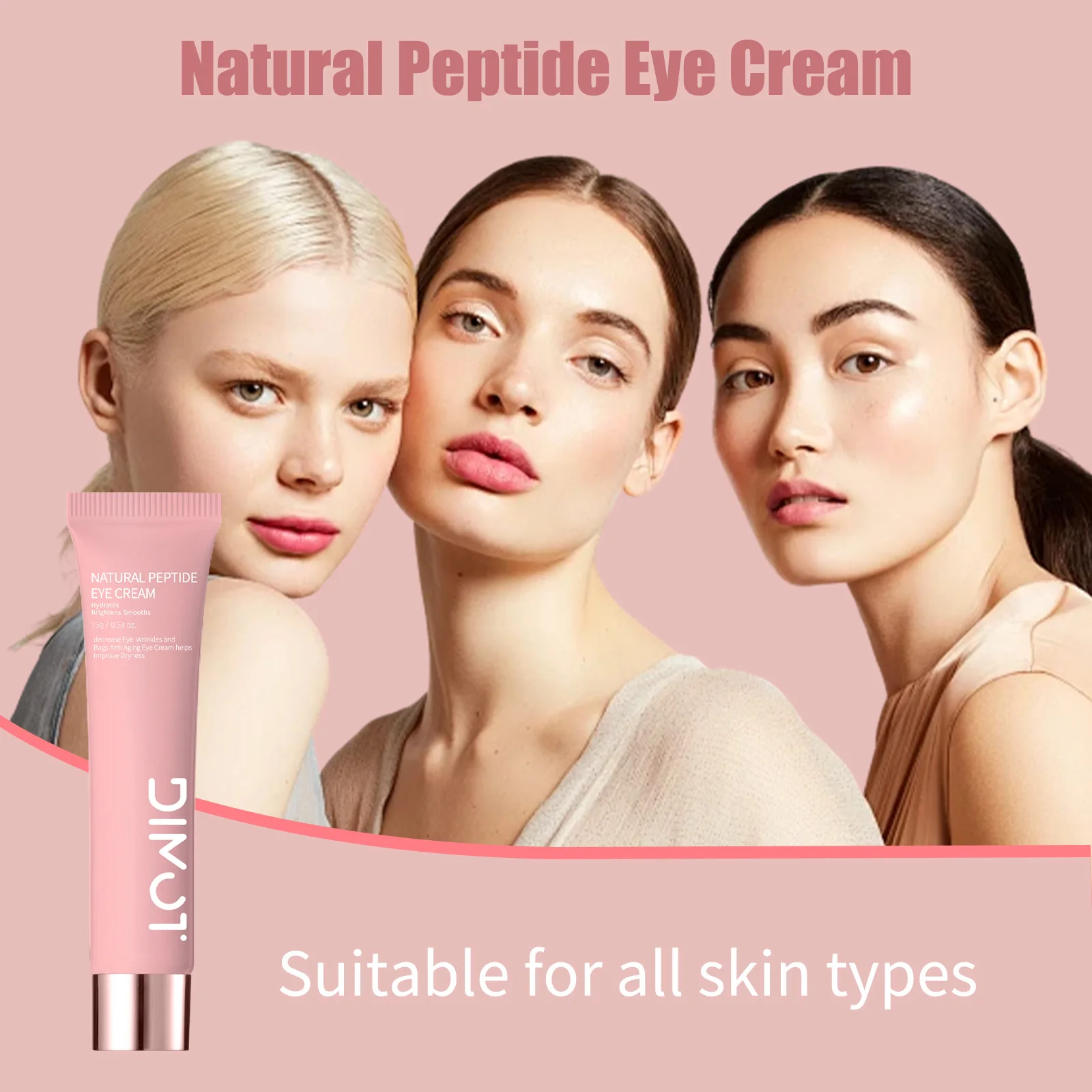 

DIMOT Peptide Eye Cream Anti Wrinkle Firming Eye Care Removal Anti Puffiness Dark Circles Fade Fine Lines Brighten Eye Bag Gel