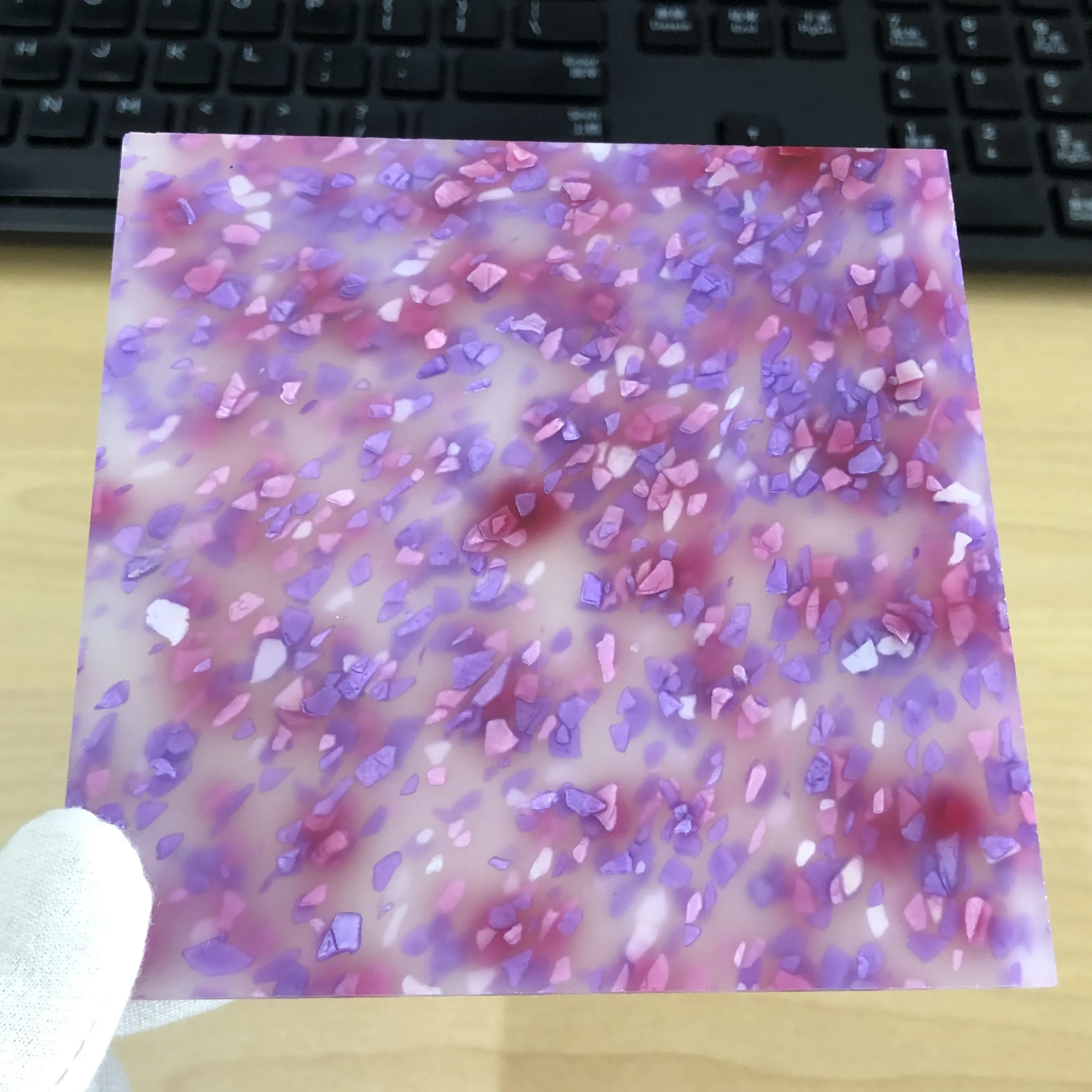 Double Sided Ice Crystal PMMA Acrylic Panel, 3.0mm Thick, 9 Color Options for Decoration & Jewelry Craft
