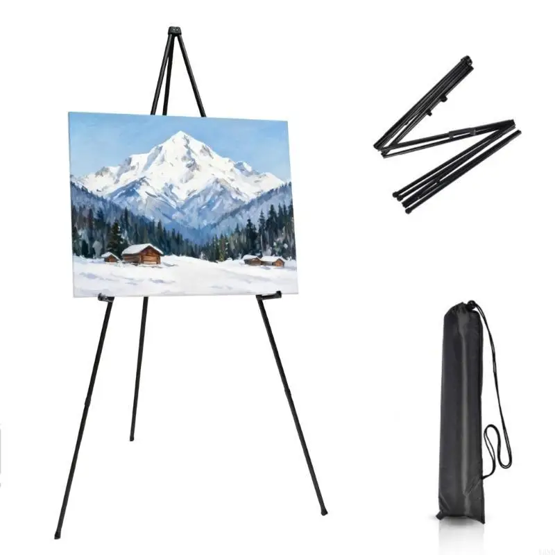 حامل لوحة معدنية قابل للطي مع إطار صلب وتصميم عملي مثالي لفصول الفن والرسم في الهواء الطلق Y3ND