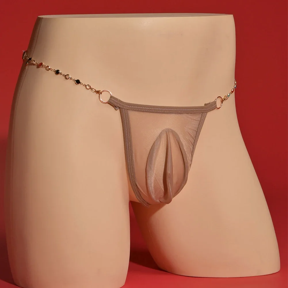 

Men's Panties Transparent G-String Gay Sissy Bulge Pouch Lingerie Mesh Breathable Underwear Quick Dry Briefs Underpants Trunks
