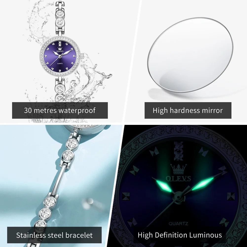 Olevs relógio 5670 novo relógio feminino marca simples original relógio de quartzo moda à prova dwaterproof água luz da noite vestido feminino reloj mujer