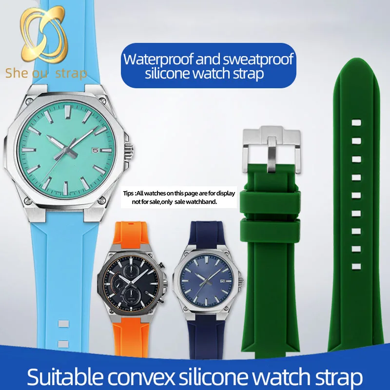 Waterproof And Sweat Resistant Silicone Watch Band For Casio EFR-S108D EFS-S570 ECB-10YDC Modify Watchstrap