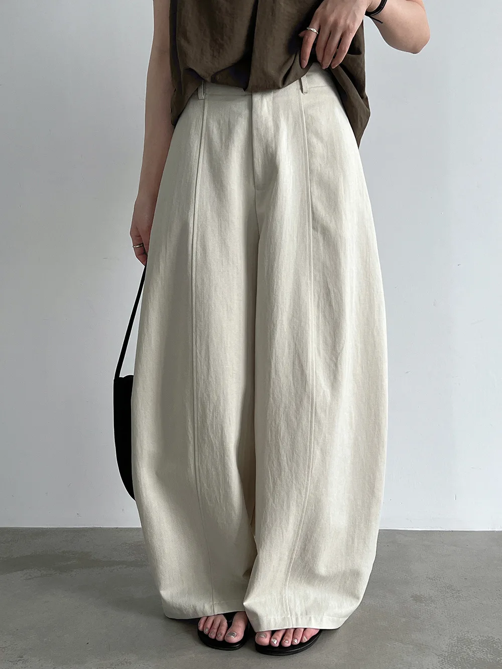 Women Stretch High Waist Pants Goog Quality Ladies Casual Bottom Fashion Big Wide Leg Pants Women Clothes White Trousers