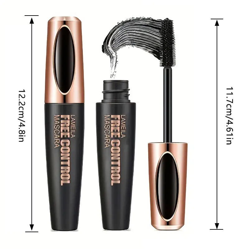 Mascara à cils en Fiber de soie 8d, imperméable, épais, allongeant, bouclé, longue Extension noire