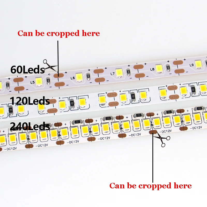 DC 5V 12V 24V Led Strip Light Diode Tape PC TV SMD 2835 1M - 5M 60/120/240 Leds/m 5 12 24 V LED Strip Decoration Light for Rooms