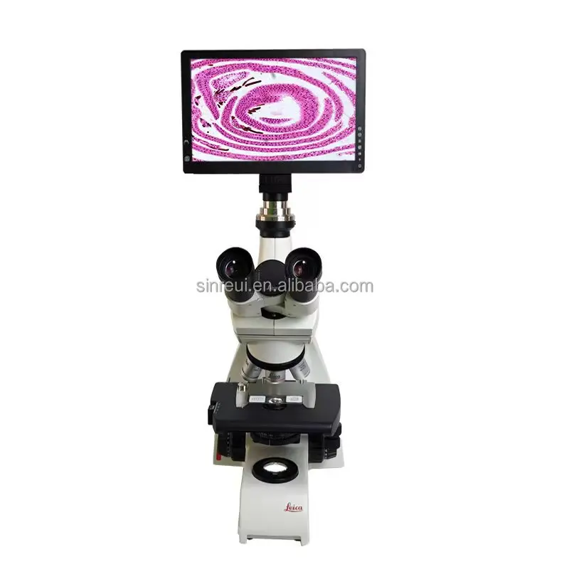 Original Leica DM500 PET VET Binocular Triocular Microscope Veterinary Equipment for Hospital Clinic Pet Veterinary Test Strips