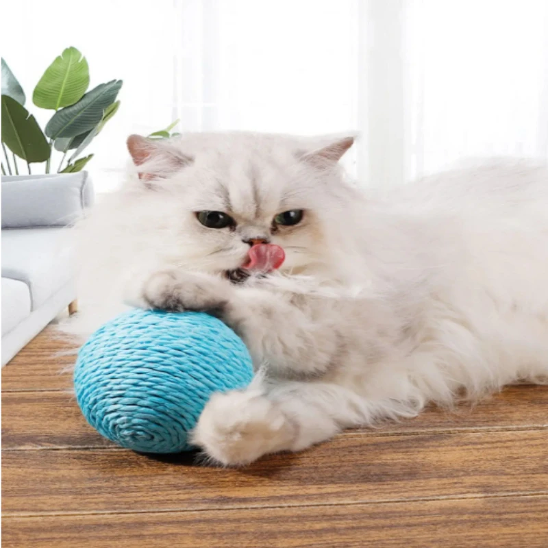 Cat Toy Extra Large Sisal Ball Paper Rope Ball Self-Entertainment Anti-Boring Durable Scratching And Biting Sound Ball - view 5