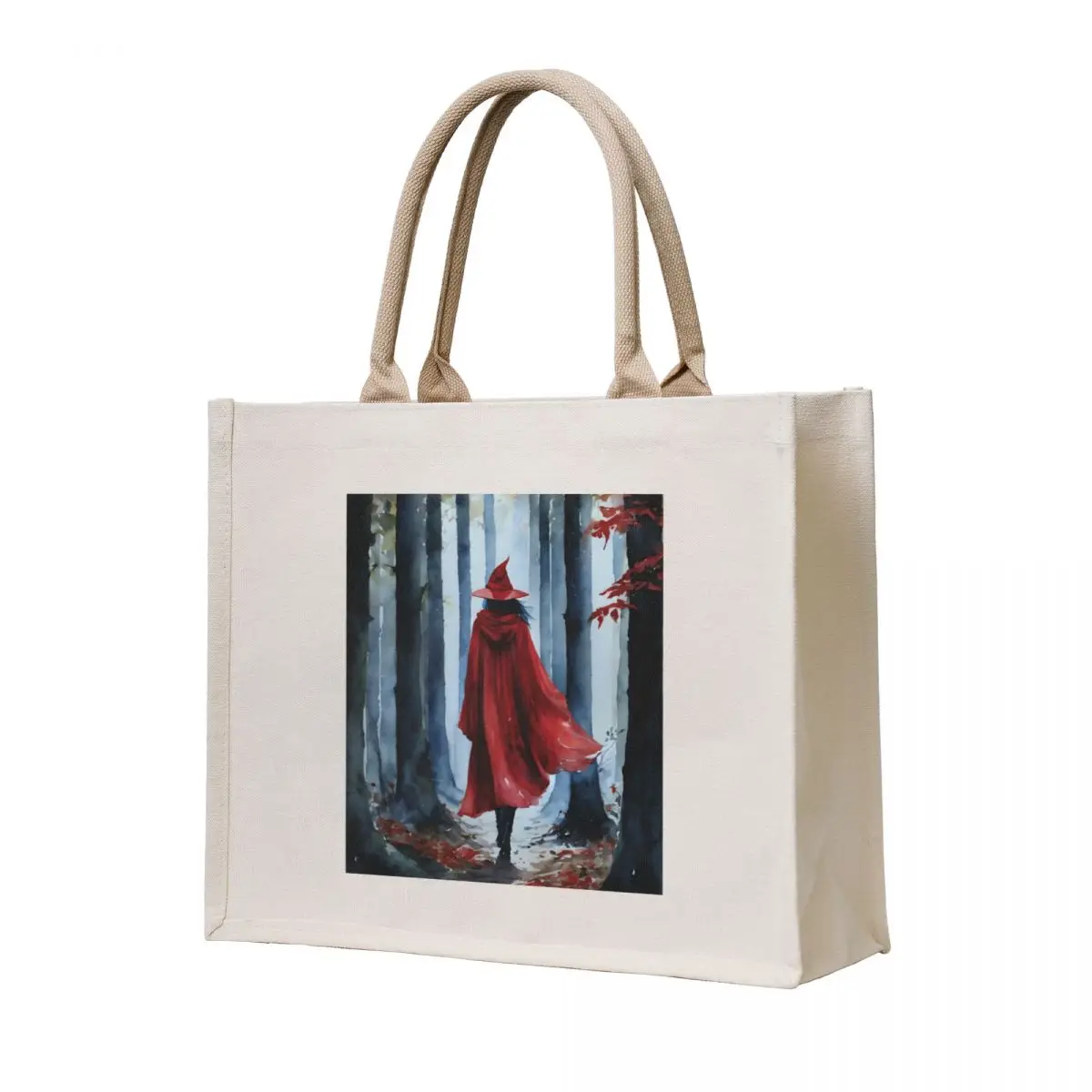 

Little Red Riding Witch Tote Bag reusable shopping bags Canvas hand bags