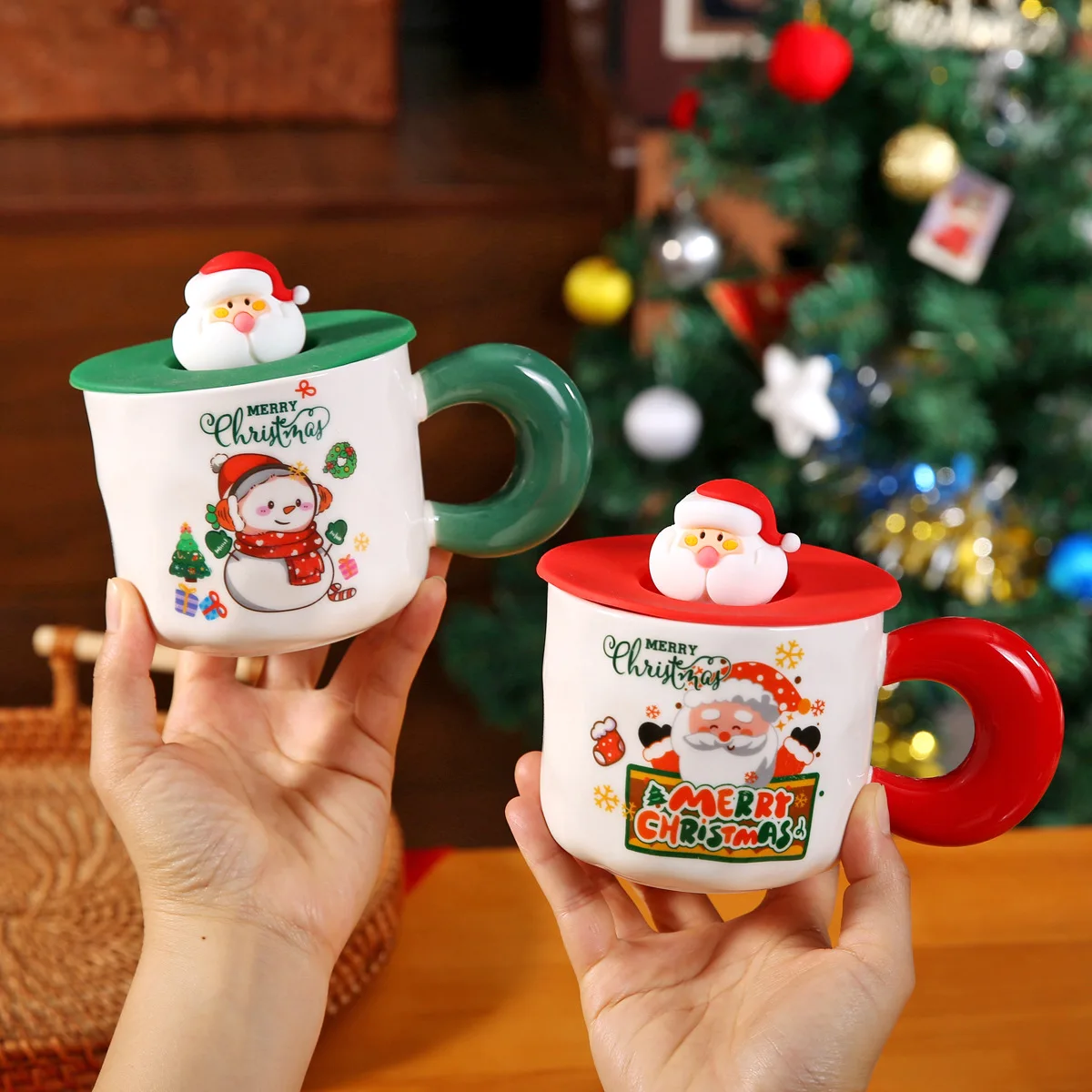 

Christmas Ceramic Mug Creative Gift for Family 2025 Christmas Party Couple Cup Mugs Coffee Cups