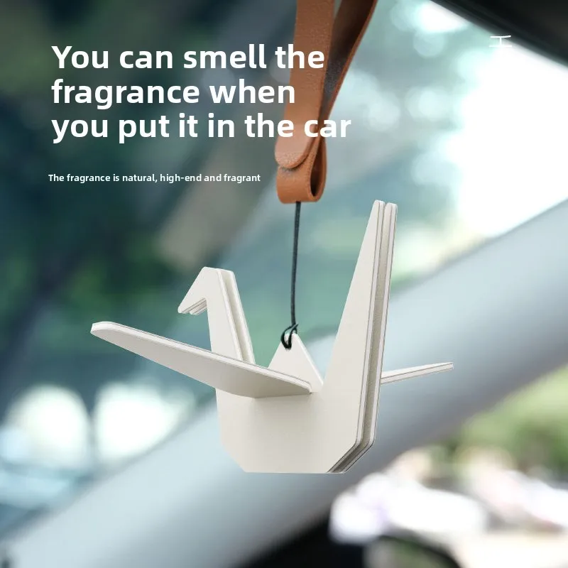 

Paper Crane Car Pendant Car Aromatherapy Interior Fragrance Expander New Car Safety Charm Men's Gift Rearview Mirror Fragrance