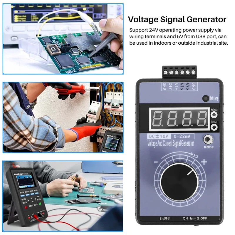 Precision 4-20MA Current Voltage Signal Generator, Analog Simulator For PLC And Panel Debugging, Frequency Converter