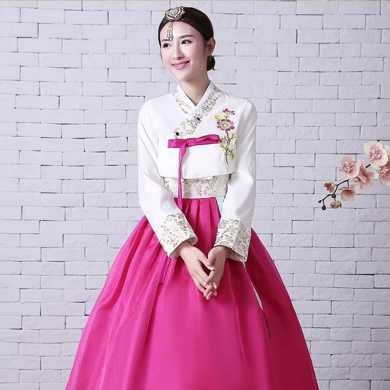 Vestido de Hanbok coreano tradicional para mujer, traje de baile de escenario folclórico coreano, traje tradicional coreano, nuevo