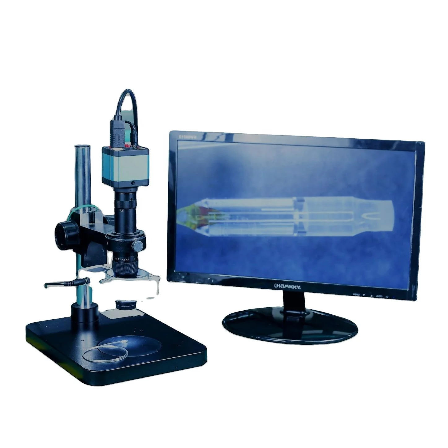 

14MP 4K High Resolution 17inch LCD Ring LED Illuminator 0.7X-4.5X Optical Zoom Remote Operating H-D-M-I Stereo Microscope