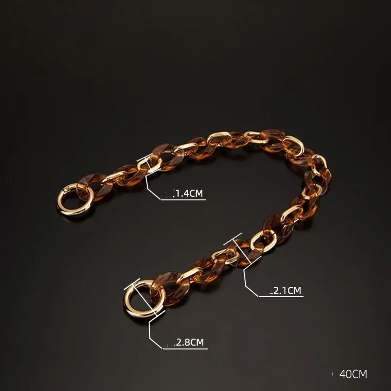 Bag Accessories Lightweight Acrylic Bag Chain Removable Bag Strap High-Quality Diy Hardware Parts For Shoulder Bags Crossbody