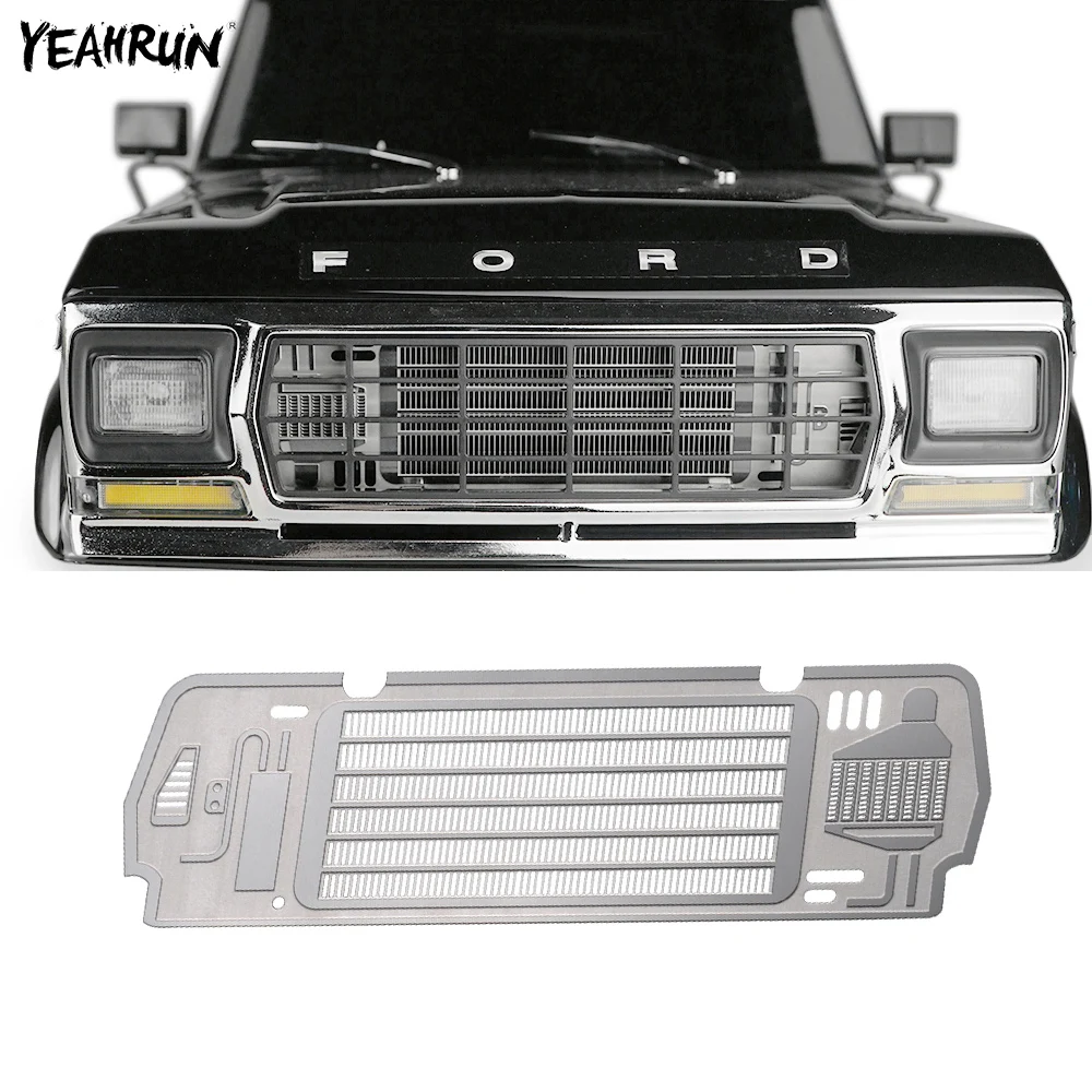 YEAHRUN  Inlet Radiator Grill Plate Cover for TRX-4 TRX4 Bronco Defender 1/10 RC Crawler Car Model Upgrade Parts Accessories