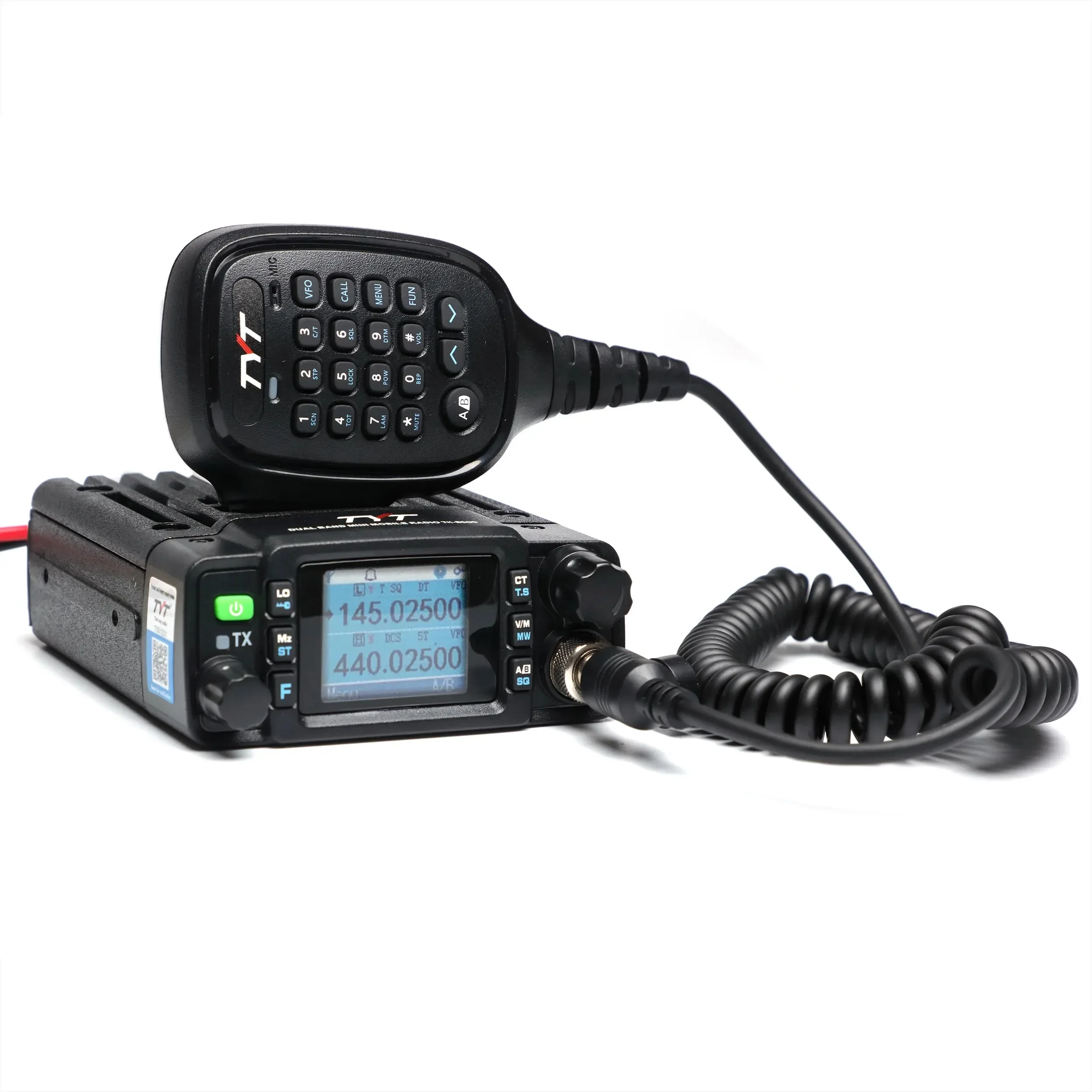 IP67 Waterproof TYT TH-8600 VHF/UHF Mobile Transceiver 25W Amateur Two Way Radio 2M/70CM w/Programming Cable Mini Walkie Talkie